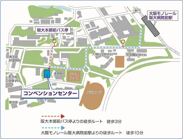 大阪大学吹田キャンパス建物配置マップ